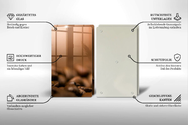 Protector pared cocina Granos de café