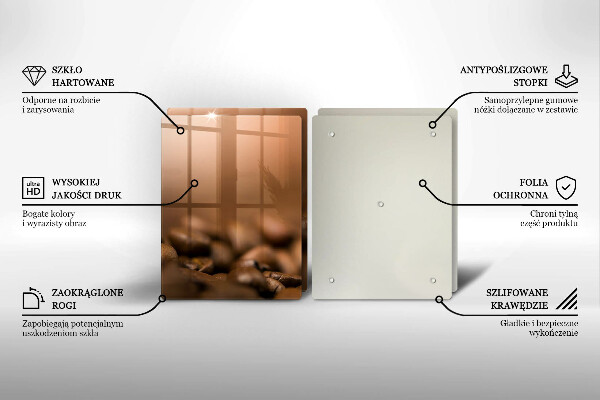 Protector pared cocina Granos de café