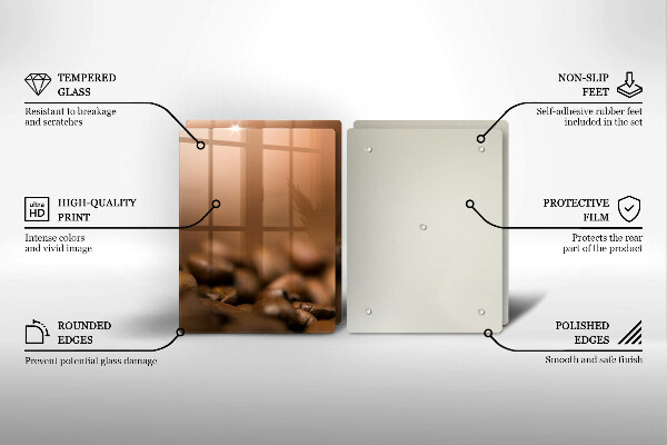 Protector pared cocina Granos de café