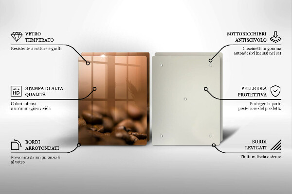 Protector pared cocina Granos de café