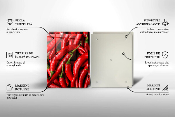 Protector pared cocina Pimientos picantes