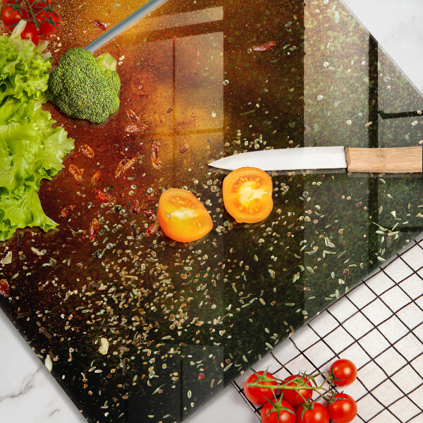 Protector pared cocina Especias coloridas