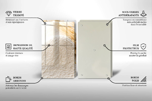 Protector pared cocina Harina y espigas de grano