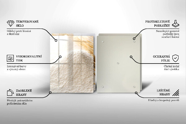 Protector pared cocina Harina y espigas de grano