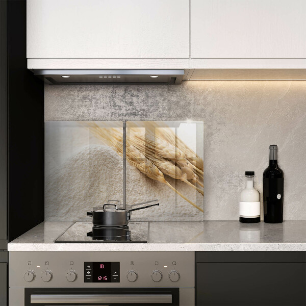 Protector pared cocina Harina y espigas de grano