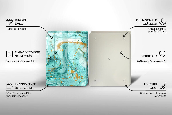 Protector pared cocina Abstracción azul