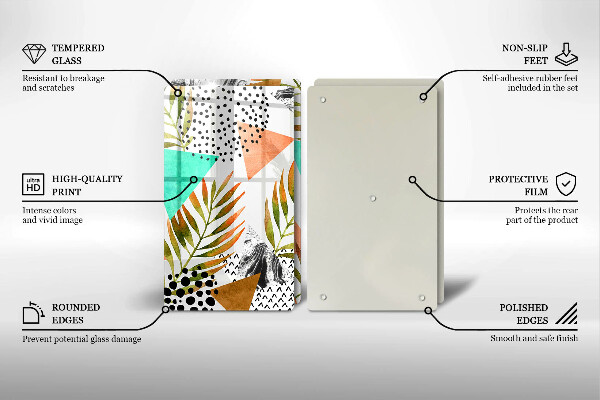 Protector pared cocina Patrón de hojas boho