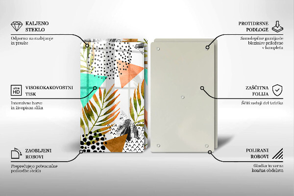 Protector pared cocina Patrón de hojas boho