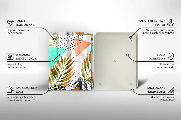 Protector pared cocina Patrón de hojas boho