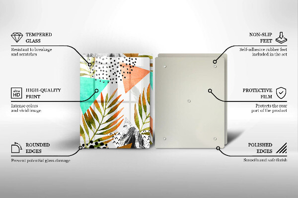 Protector pared cocina Patrón de hojas boho