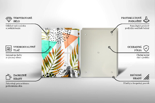 Protector pared cocina Patrón de hojas boho