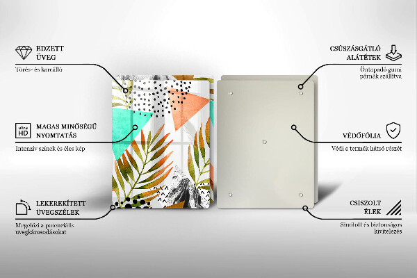 Protector pared cocina Patrón de hojas boho