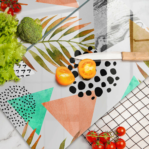 Protector pared cocina Patrón de hojas boho