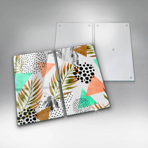 Protector pared cocina Patrón de hojas boho