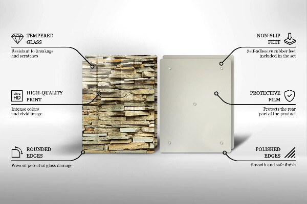 Protector pared cocina Piedras decorativas