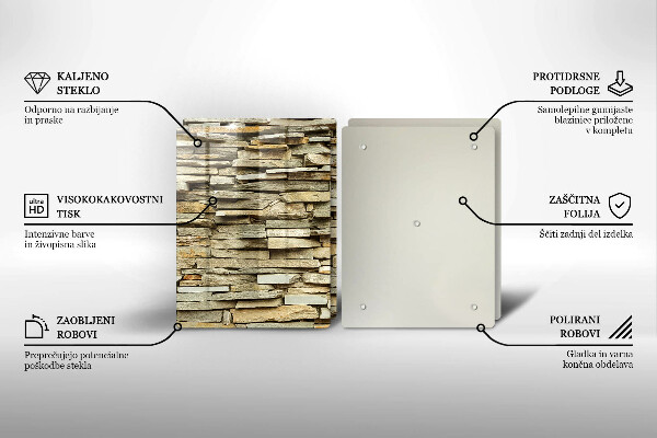 Protector pared cocina Piedras decorativas