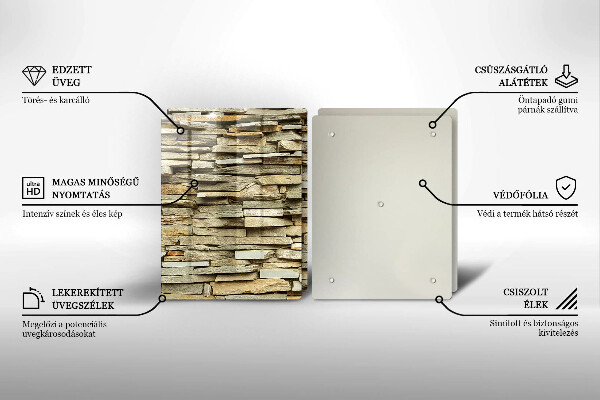 Protector pared cocina Piedras decorativas