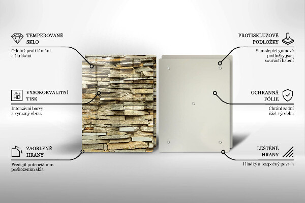 Protector pared cocina Piedras decorativas