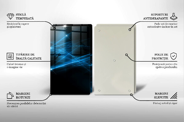 Protector pared cocina Humo azul abstracto