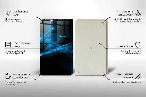 Protector pared cocina Humo azul abstracto