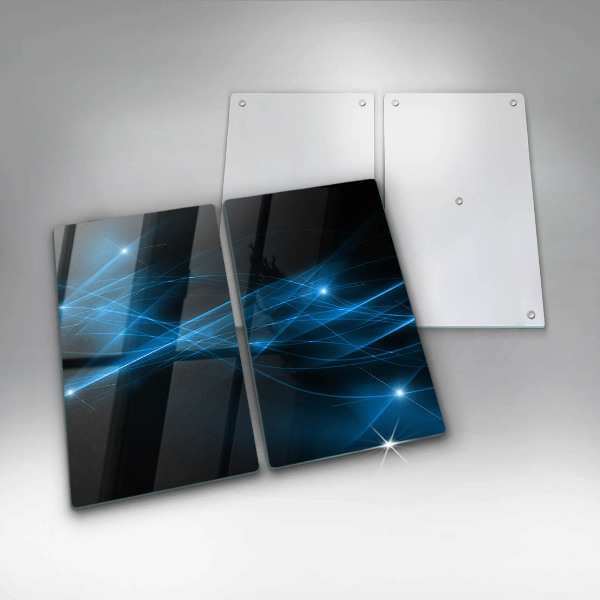 Protector pared cocina Humo azul abstracto