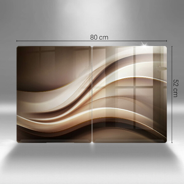 Protector pared cocina Líneas suaves de abstracción