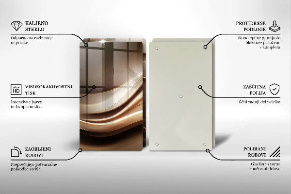 Protector pared cocina Líneas suaves de abstracción