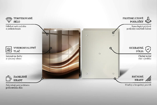 Protector pared cocina Líneas suaves de abstracción