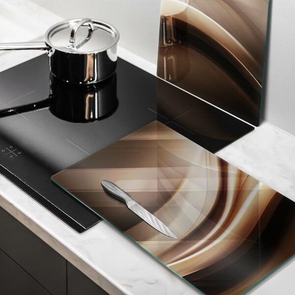 Protector pared cocina Líneas suaves de abstracción