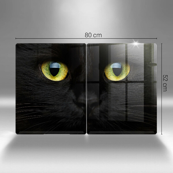 Protector pared cocina Ojos de gato animales