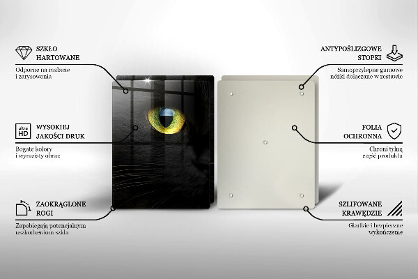 Protector pared cocina Ojos de gato animales