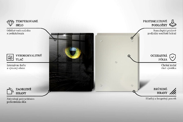 Protector pared cocina Ojos de gato animales