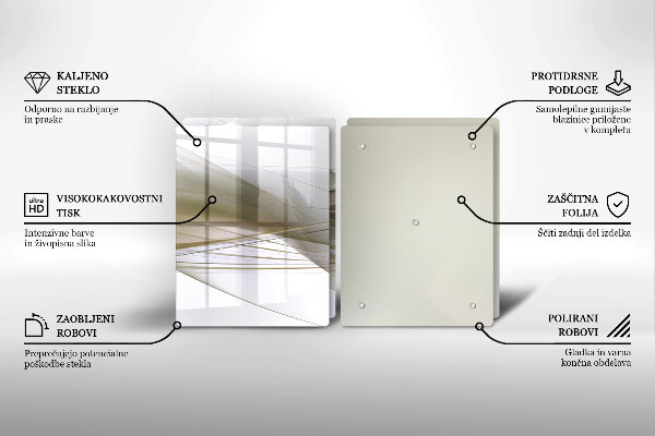 Protector pared cocina Diseño de líneas abstractas.