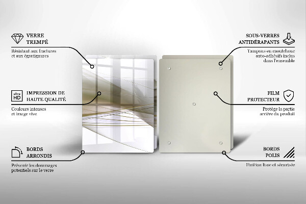 Protector pared cocina Diseño de líneas abstractas.