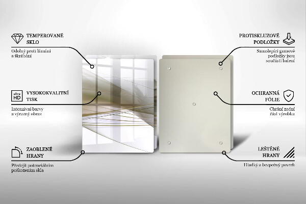 Protector pared cocina Diseño de líneas abstractas.