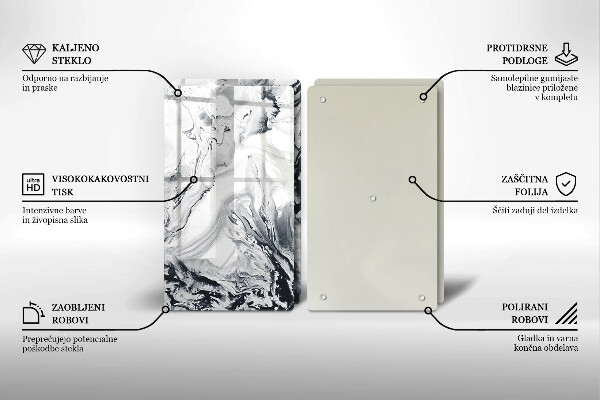 Protector pared cocina Abstracción de tinta