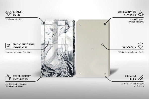 Protector pared cocina Abstracción de tinta