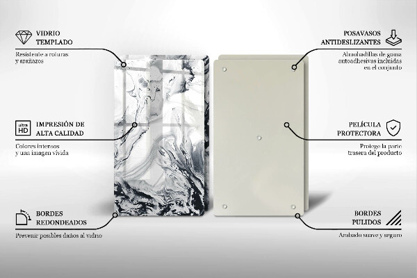 Protector pared cocina Abstracción de tinta