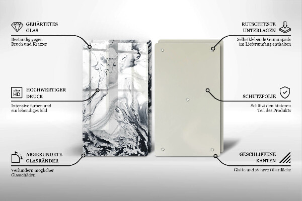 Protector pared cocina Abstracción de tinta