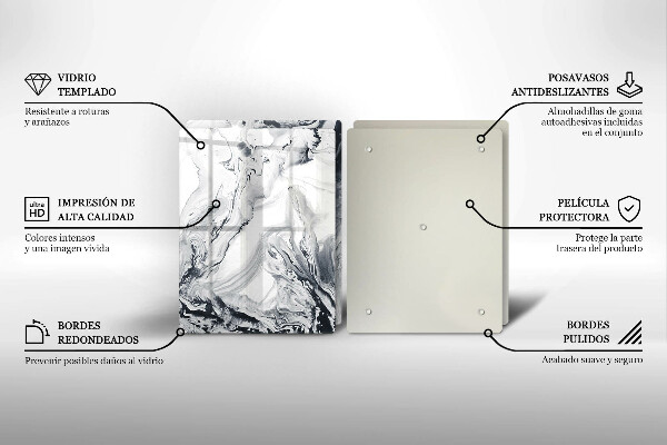 Protector pared cocina Abstracción de tinta