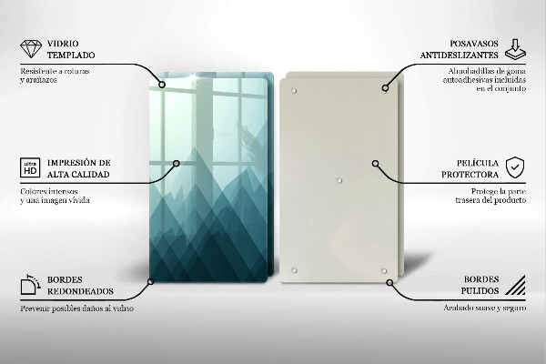 Protector pared cocina Montañas abstractas