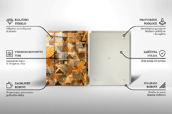 Protector pared cocina Patrones sin fisuras de figuras geométricas