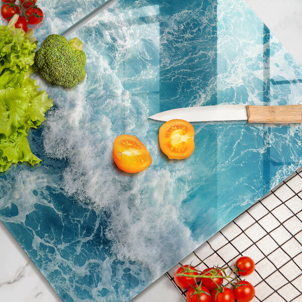 Protector pared cocina Olas de agua de mar