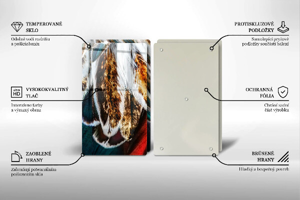 Protector pared cocina Plumas de pájaro boho