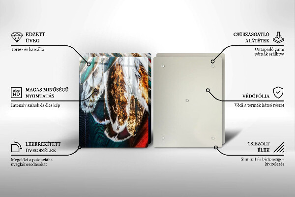 Protector pared cocina Plumas de pájaro boho