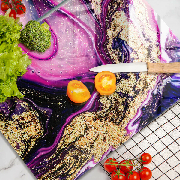 Protector pared cocina Diseño abstracto oro