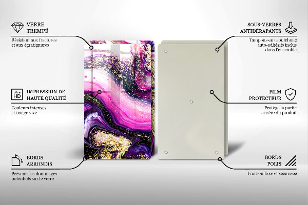 Protector pared cocina Diseño abstracto oro