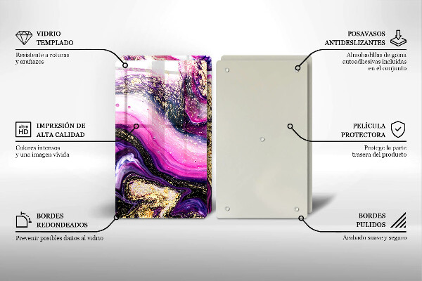 Protector pared cocina Diseño abstracto oro