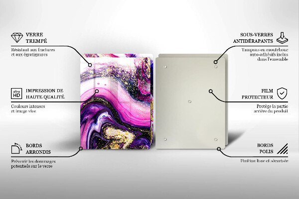 Protector pared cocina Diseño abstracto oro