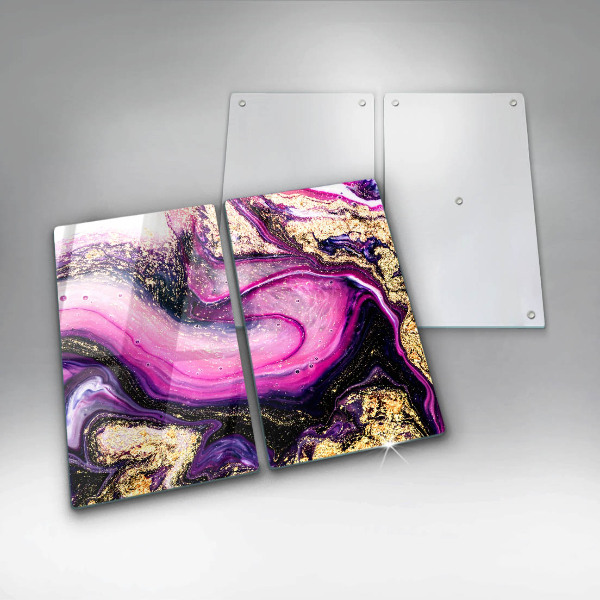 Protector pared cocina Diseño abstracto oro